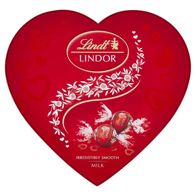 Picture of Lindt Lindor Milk Chocolate Truffles Heart Box 200g