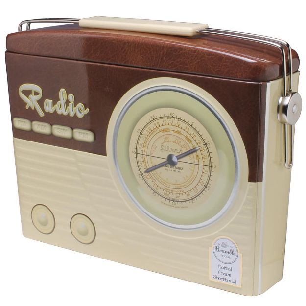 Picture of Bramble Brown Radio S/Bread Button Tin 200g