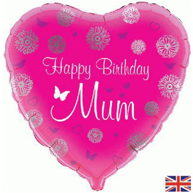 Picture of 18 inch Happy Birthday Mum Foil Balloon