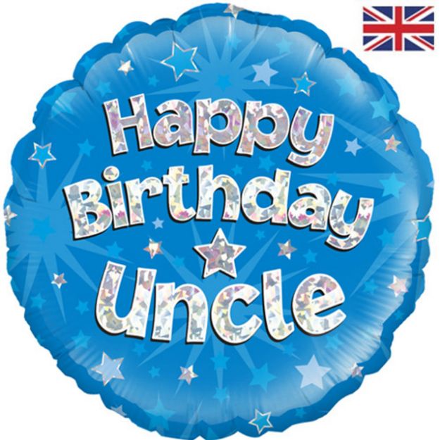 Picture of 18 inch Happy Birthday Uncle Foil Balloon