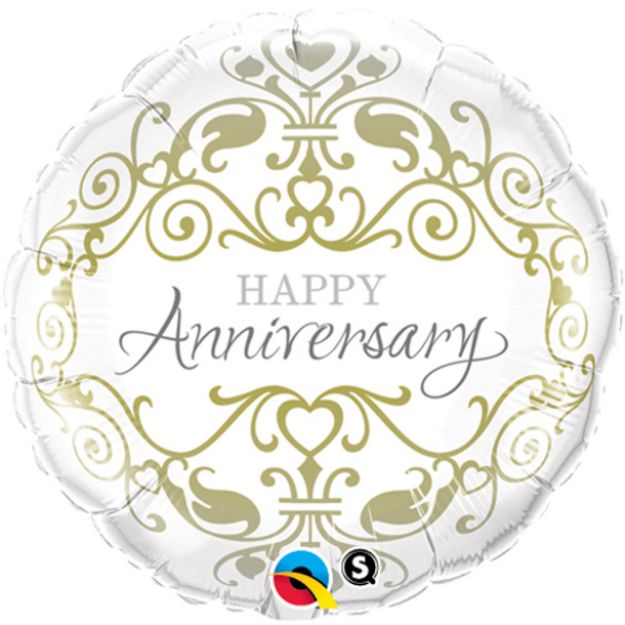 Picture of 18 inch Anniversary Classic Foil Balloon