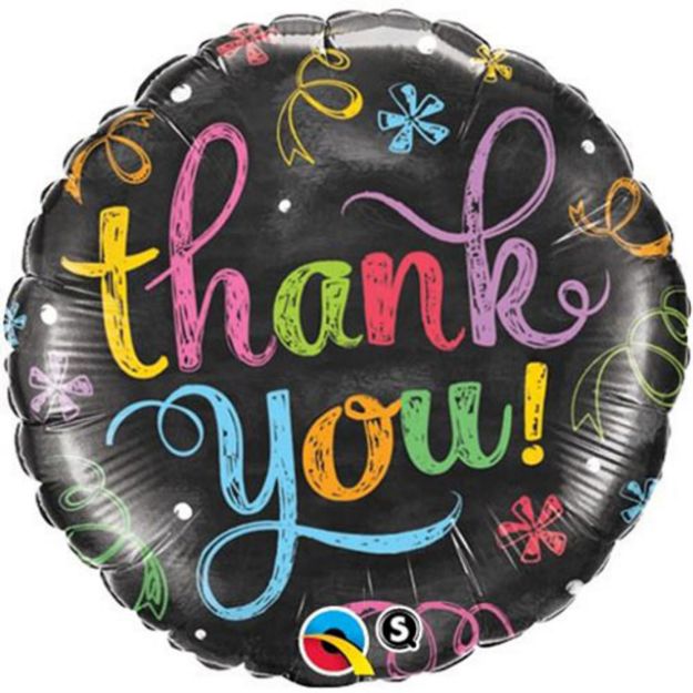 Picture of 18 inch Thank You Chalkboard Foil Balloon