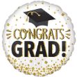 Picture of 18 inch Congrats Grad Gold Glitter Foil Balloon