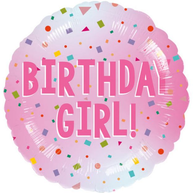 Picture of 18 inch Birthday Girl Foil Balloon