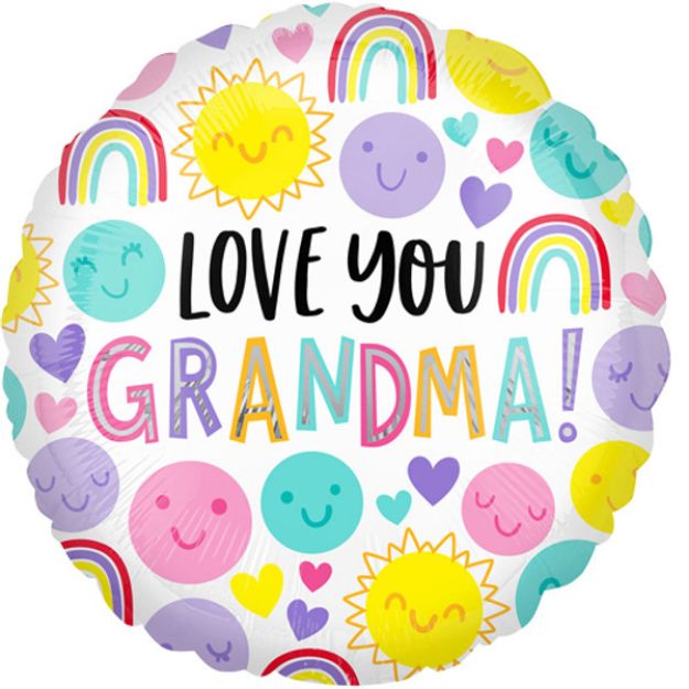 Picture of 18 inch Love You Grandma Foil Balloon