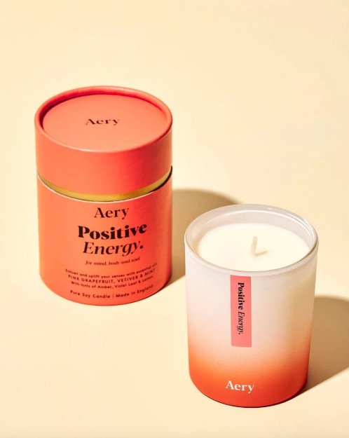 Picture of Positive energy scented candle - Pink grapefruit vetiver and mint  