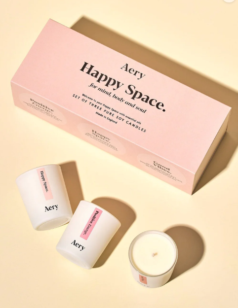 Picture of HAPPY SPACE AROMATHERAPY GIFT SET OF THREE - VOTIVE CANDLES
