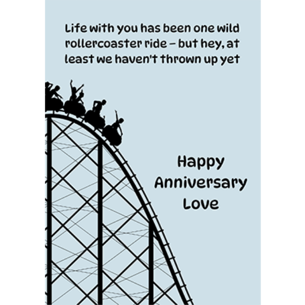 Picture of Rollercoaster ride - Anniversary card