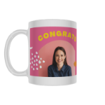 Picture of Congrats photo uploading personalised Mug