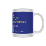 ALT  “White ceramic mug with blue background featuring colorful typography with positive words like ‘ENCOURAGING,’ ‘EDUCATED,’ ‘HELPFUL,’ and ‘TEACHER’ – a thoughtful, personalized gift for educators.”