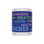 Picture of “Personalised Teacher Appreciation Mug with Colourful Typography & Voice Message”